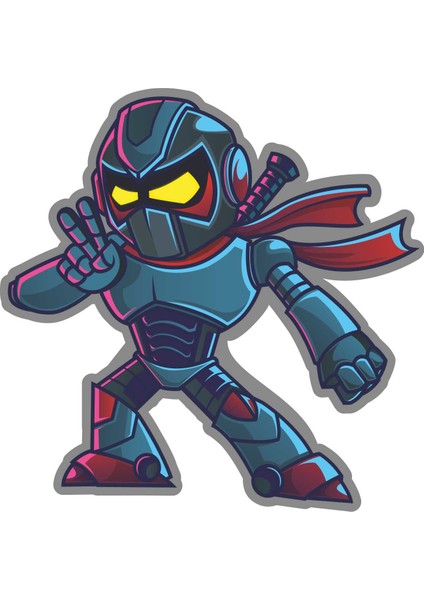Ninja Robot Sticker - 20666