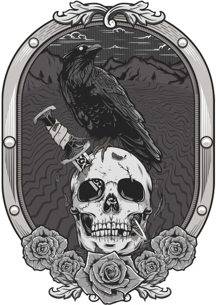 Kurukafa Karga Sticker - 13005