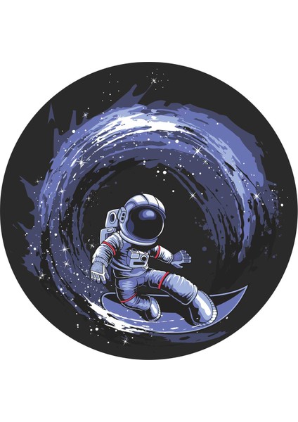 Uzay Sörf Surfing Sticker - 20670