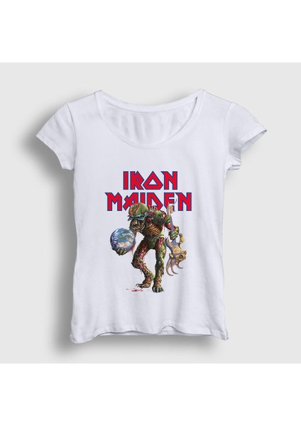 Kadın Beyaz World Iron Maiden T-Shirt