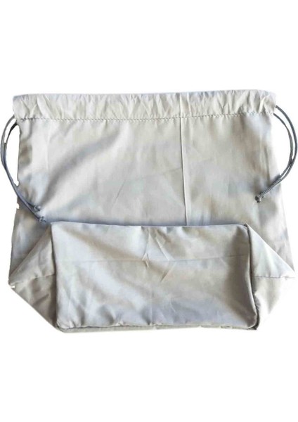 Angel Çanta Akssesuar Örgü Çantaya Hazır Astar Tabanlı Büzgülü 22X12CM Açık Gri