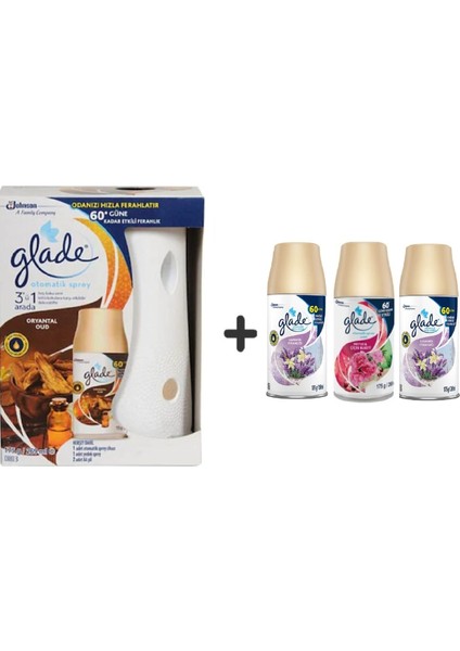 Otomatik Sprey x Oryantal Oud x Lavanta Ferahlığı x Meyve & Çiçek Buketi x Lavanta Ferahlığı= 3 'lü 269 ml