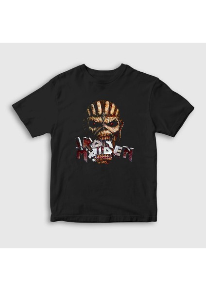 Unisex Çocuk Siyah Bite Iron Maiden T-Shirt