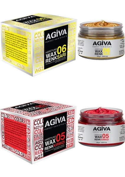 Renkli Wax Sarı+Kırmızı