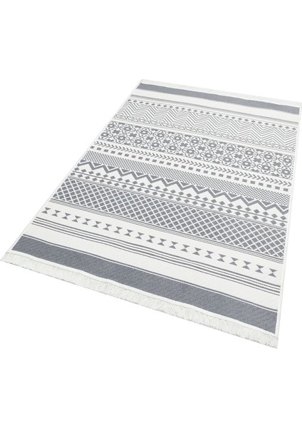 Arya Ar 07 Grey Yıkanabilir Pamuk Çift Taraflı Kilim