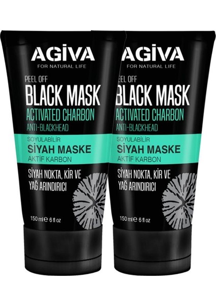 Soyulabilir Siyah Maske 150 ml x 2