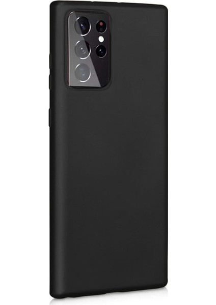 Casestreet Samsung Galaxy S21 Ultra 5g Kılıf Premier Silikon+Full Ekran Koruyucu Siyah