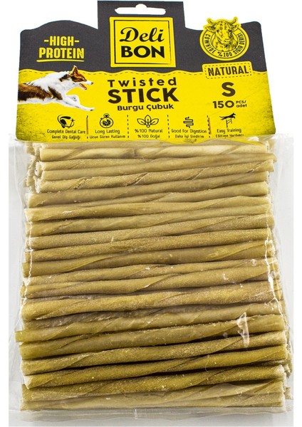 Deri Burgu Çubuk 150 Adet Natural