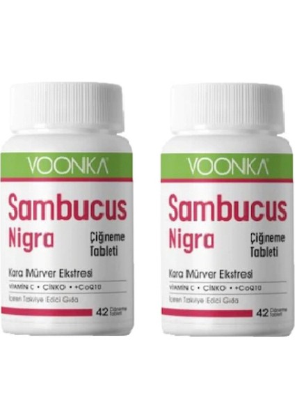 Sambucus Nigra 42 Çiğneme Tableti X2 Adet