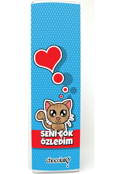 Seni Çok Özledim 300 gr Sütlü Fındıklı Tablet Çikolata