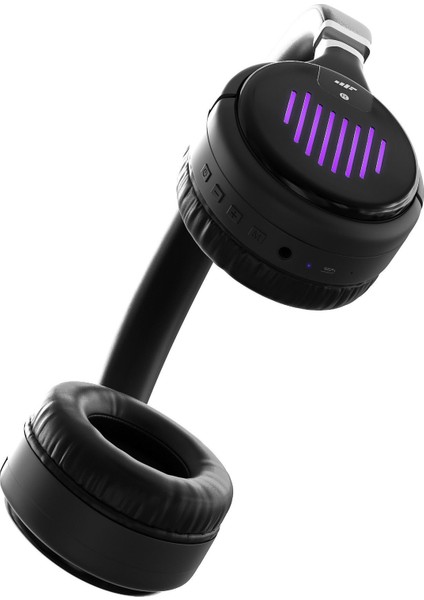 MF Product Acoustic 0462 Kulak Üstü Işıklı Kablosuz Bluetooth Kulaklık Siyah