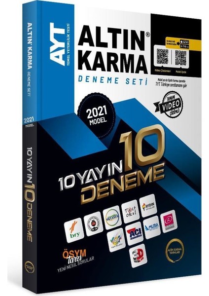 Altın Karma Yayınları 2021 AYT  10 Farklı Yayın 10 Deneme Seti