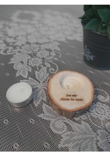 Lazer Dünyasi Gerçek Ağaç Ahşap Aşk Sözü Yazılı Mumluk Sevgililer Günü Hediyesi fiyatları