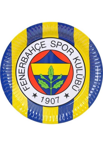 Çocuk Kahraman Figürlü Parti Karton Tabak 8 Adet Fenerbahçeli