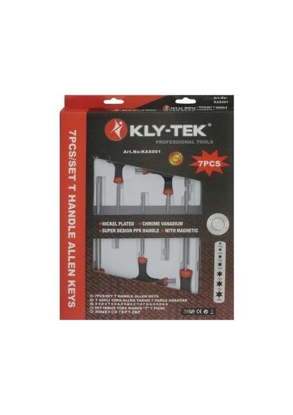 KAS001 7 Parça T Saplı Torx Allen Takımı
