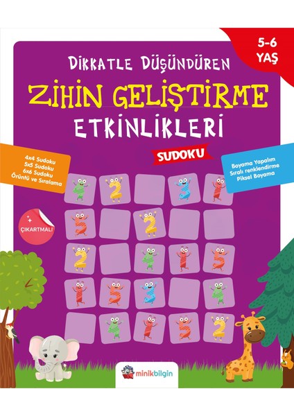 Minik Bilgin Dikkatle Düşündüren Zihin Geliştirme Etkinlikleri 3 Sudoku