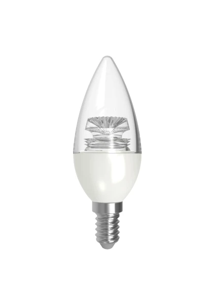 5,5 W LED Mum Ampul Şeffaf E14 6500K Beyaz Işık 302604  6 'lu