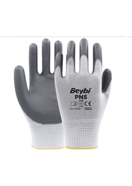 Gri Pn5 Montaj Nitril Eldiven 10XL 10 Çift