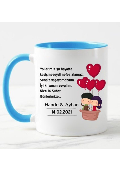 14 Şubat Sevgililer Günü Kupa Bardak