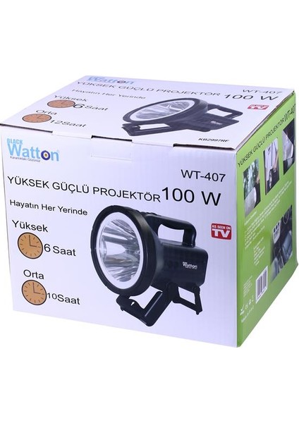 WT-407 Yüksek Güçlü 100 W Projektör fırsatları