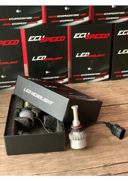 Ecuspeed H3 Yeni Nesil Şimşek Etkili LED Xenon 8000 Lm ( Beyaz )