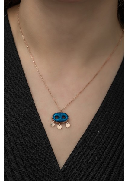 925 Ayar Süryani Nazar Kolye Kadın Gümüş Kolye modelleri