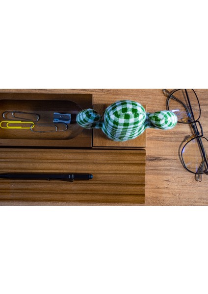 Woody Üçlü Ofis Seti Açık Kahverengi Yeşil Kaktüs modelleri