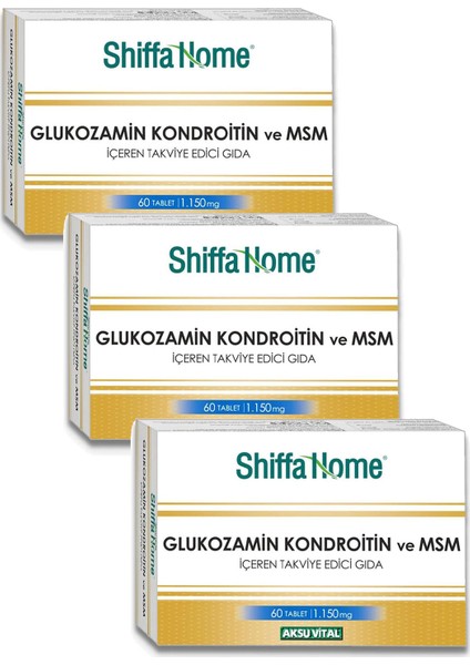 Shıffa Home Glucosamine Chondroitine Msm Tablet 3 Adet