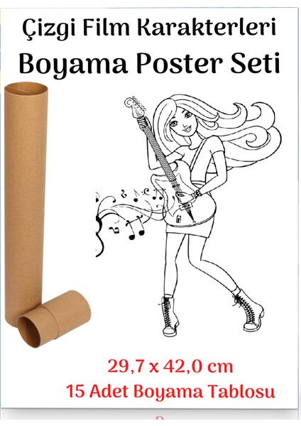 Çizgi Film Karakterleri Poster Tablosu 15 Adet (30 cm X42 Cm)