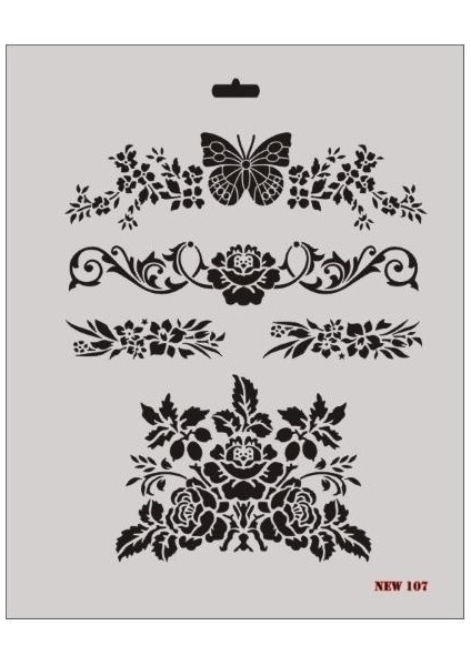 New Seri N-107 Stencil 35X25 cm