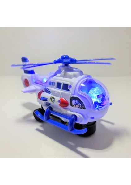 Polis Helikopter Işıklı Sesli Çarp Dön 18 cm