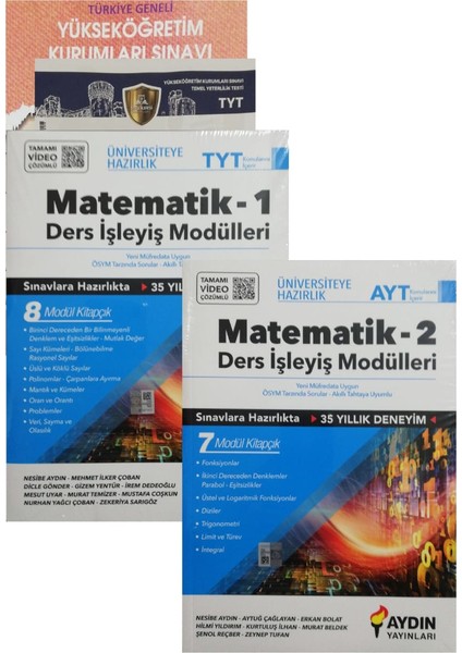 Aydın Yayınları TYT-AYT Matematik Ders İşleyiş Modulleri-