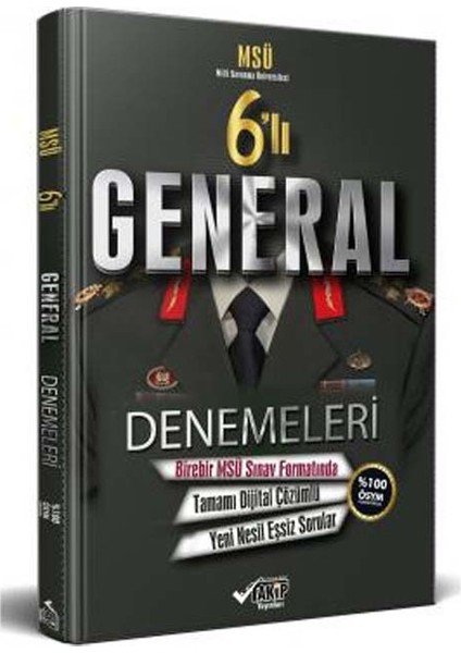 6’lı Msü General Denemeleri - 2021 Alımlarına Özel Hazırlık -Tamamı Dijital Çözümlü