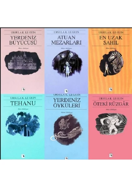 Yerdeniz Seris: Yerdeniz Büyücüsü - Atuan Mezarları - En Uzak Sahil - Tehanu - Yerdeniz Öyküleri - Öteki Rüzgar - Ursula K. Le Guin