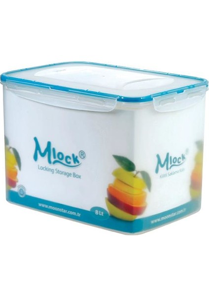 Moonstar Büyük Boy 8 Litre Hava Sızdırmaz Kilitli Kap Ml-176