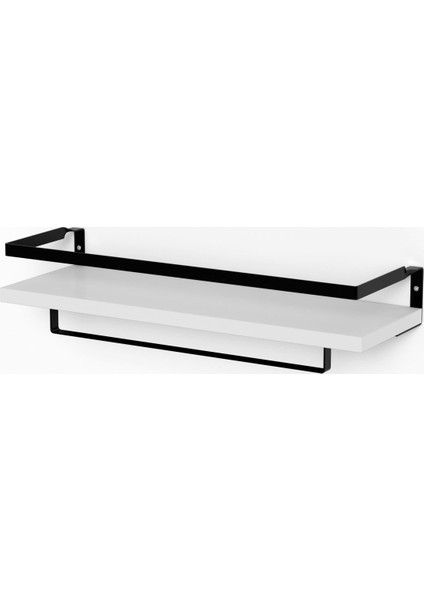 Rt1 Metal Çerçeveli Baharatlık Çok Amaçlı Banyo ve Mutfak Duvar Rafı, Beyaz