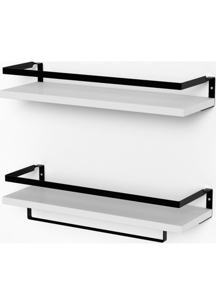 Rt4 Metal Çerçeveli Baharatlık Çok Amaçlı Banyo ve Mutfak Duvar Rafı, Beyaz
