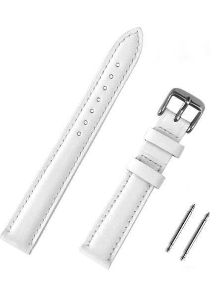 20MM Deri Kayış Beyaz Renk