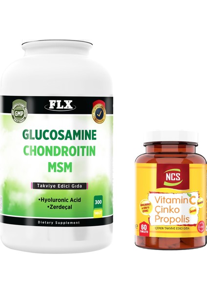 Glucosamine Chondroitin Msm 300 T + Vitamin C Çinko Propolis 60 60 Tablet