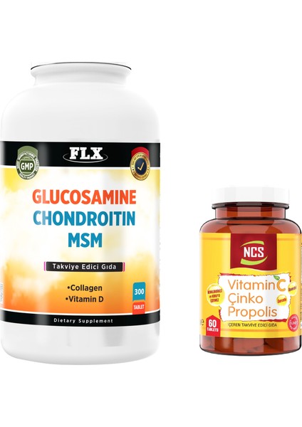 Glucosamine Chondroitin Msm 300 T + Vitamin C Çinko Propolis 60 Tablet