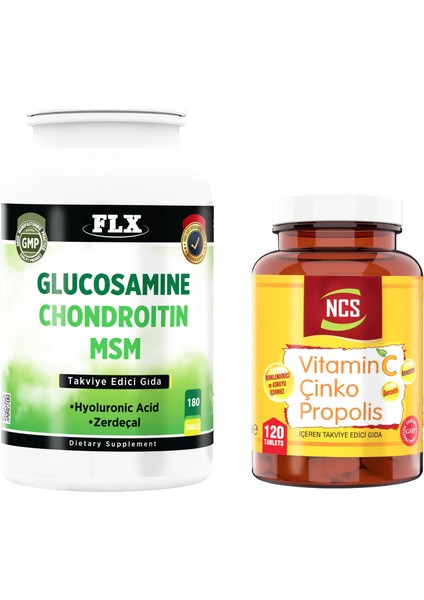 Glucosamine Chondroitin Msm 180 T + Vitamin C Çinko Propolis 120 Tablet