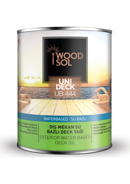 Unideck Su Bazlı Ahşap Deck Yağı 2.5 Lt 1212 Teak