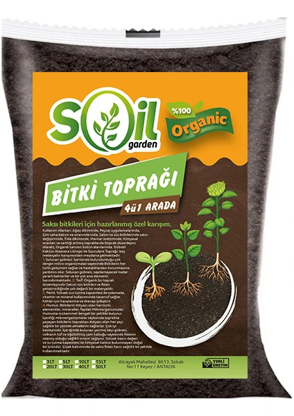 Garden Bitki Toprağı 4'ü Bir Arada 50 lt