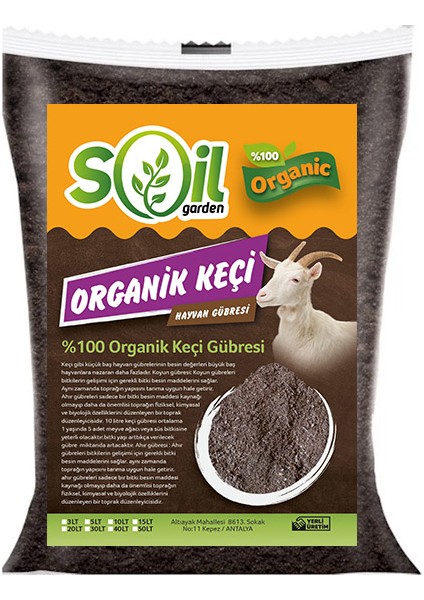 Garden Keçi Gübresi Çiçek ve Bitkileriniz Için 10 lt