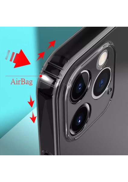 Apple iPhone 12 Mini Kılıf Şeffaf 3D Kamera Lens Korumalı Tıpalı Şarj Korumalı Silikon