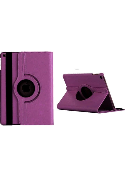 Gogo Samsung Ipad 10.2" 7. Nesil' Kılıf 360°DÖNEBILEN Deri Leather New Style Cover Case Mor