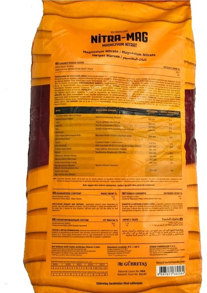 Nitramag Magnezyum Ntrat(25 Kg)