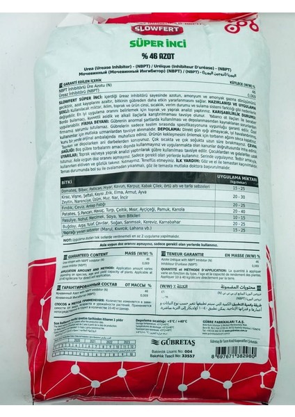 Slowerfert Süper Inci Akıllı Üre Azot Kaybına Son (25 Kg) fiyatları