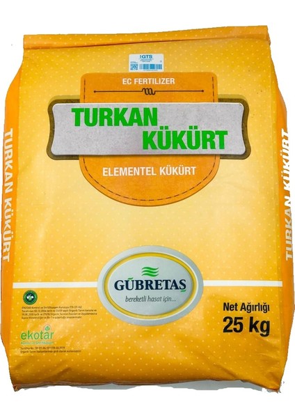 Turkan Kükürt 25 Kg