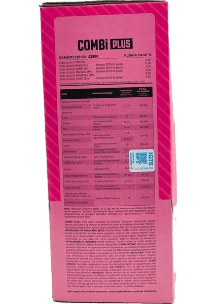 Combi Plus 5 Kg Bor, Bakır, Demir, Mangan, Molibden, Çinko